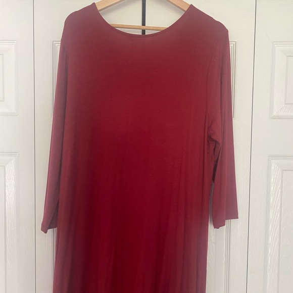 dark red long dress - Picture 2 of 3